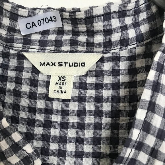 Blouse sans manches à petits carreaux Max Studio - Picture 3 of 5